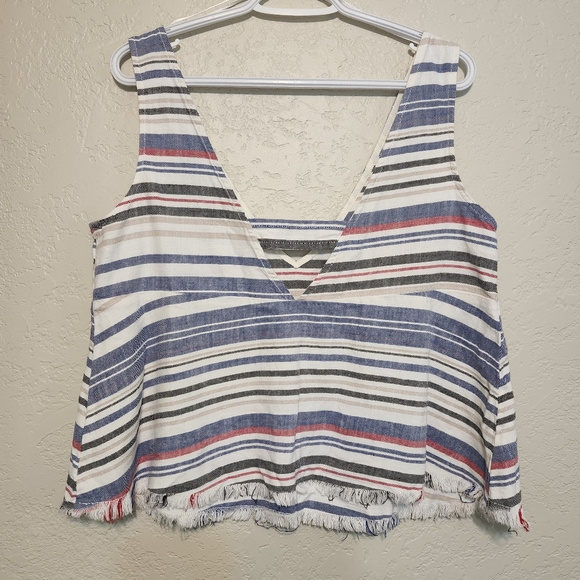 ZARA Striped Cotton Tank Top XL - Picture 4 of 8